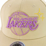 Mitchell & Ness Los Angeles Lakers NBA Merch Logo Classic Snapback Cap HHSSINTL1243-LALCREA-