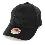 Mitchell & Ness Los Angeles Lakers NBA Black Black Logo Classic Red Cap HHSSINTL101-LALYYPPPBLCK-