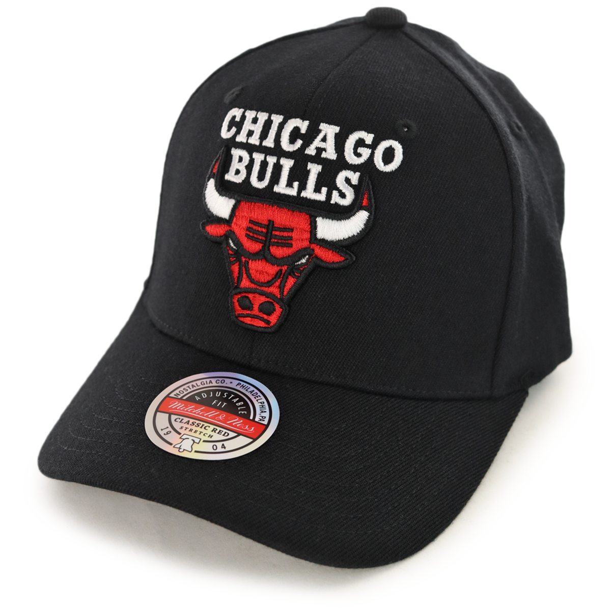 Mitchell & Ness Chicago Bulls NBA Team Logo HC CR Snapback Cap HHSSINTL1245-CBUBLCK-