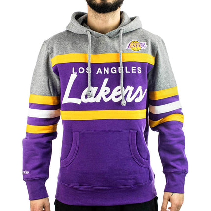 Mitchell & Ness Los Angeles Lakers NBA Head Coach Hoodie FPHDSC19029-LALPURP-