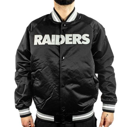 Mitchell & Ness Oakland Raiders NFL Lightweight Satin Jacke STJKMG18013-ORABLCK-