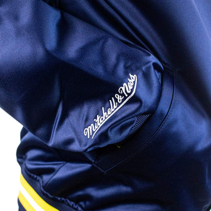 Mitchell & Ness University of Michigan NCAA Lightweight Satin Jacke STJKSC19071-UMINAVY-