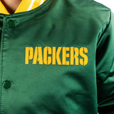 Mitchell & Ness Green Bay Packers NFL Heavyweight Satin Jacke OJBF3413-GBPYYPPPDKGN-