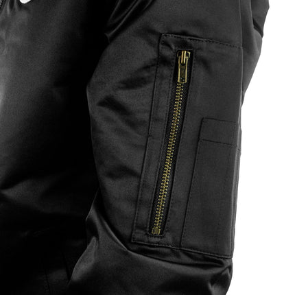 Mitchell & Ness Los Angeles Lakers NBA Lightweight Satin Bomber Jacke SJKT6599-LALYYPPPBLCK-