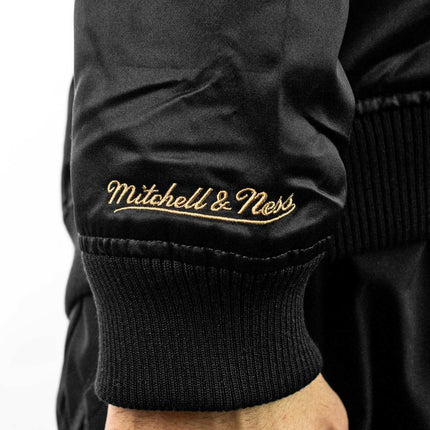 Mitchell & Ness Los Angeles Lakers NBA Lightweight Satin Bomber Jacke SJKT6599-LALYYPPPBLCK-