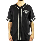Mitchell & Ness Los Angeles Kings NHL Fashion Cotton Button Front Trikot TBTF6700-LAKYYPPPBLCK - schwarz-grau