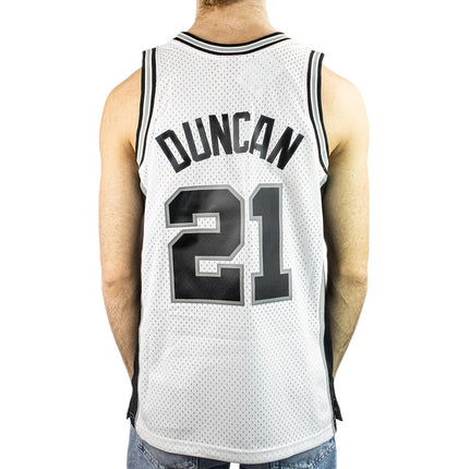 Mitchell & Ness San Antonio Spurs NBA Tim Duncan #21 1998-99 Swingman 2.0 Jersey Trikot SMJYCP19247-SASWHIT98TDU-