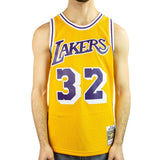 Mitchell & Ness Los Angeles Lakers NBA Magic Johnson #32 Swingman Jersey 2.0 Trikot SMJYGS18175-LALLTGD84EJH - gelb-lila-weiss