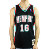 Mitchell & Ness Memphis Grizzlies NBA Paul Gasol #16 2001-2002 Swingman 2.0 Jersey Trikot SMJYLG19015-MGRBLCK01PGA - schwarz-rot-türkis