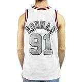 Mitchell & Ness Chicago Bulls NBA Dennis Rodman 1997 Cracked Cement Swingman Jersey TFSM5934-CBU97DRDWHIT-