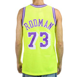 Mitchell & Ness Los Angeles Lakers NBA 1998 Dennis Rodman Neon Tropical Swingman Jersey Trikot TFSM5265-LAL98DRDYELL-