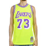 Mitchell & Ness Los Angeles Lakers NBA 1998 Dennis Rodman Neon Tropical Swingman Jersey Trikot TFSM5265-LAL98DRDYELL - neon gelb