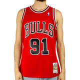 Mitchell & Ness Chicago Bulls Dennis Rodman #91 NBA Swingman Jersey 2.0 Trikot SMJYGS18154-CBUSCAR97DRD - rot