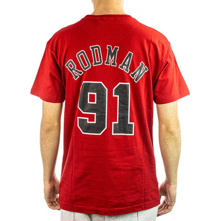 Mitchell & Ness Chicago Bulls Dennis Rodman NBA Name and Number T-Shirt BMTRINTL1074-CBUDRRED1-