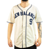 New Balance Sportswear Greatest Hits Baseball Jersey Trikot MT41512-LIN - beige-dunkelblau