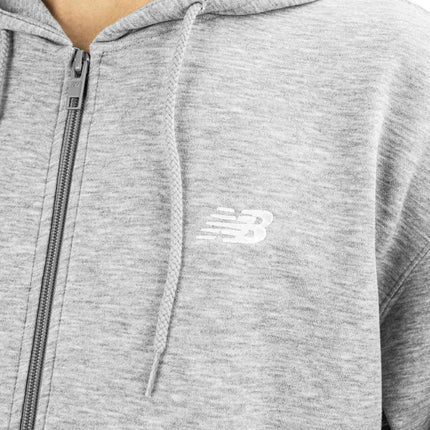 New Balance Sports Essentials Stacked Logo French Terry Full Zip Hoodie MJ41501-AG-