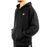 New Balance Sports Essentials Stacked Logo French Terry Full Zip Hoodie MJ41501-BK-