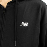 New Balance Sports Essentials Stacked Logo French Terry Full Zip Hoodie MJ41501-BK-