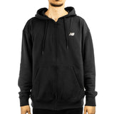 New Balance Sports Essentials Stacked Logo French Terry Full Zip Hoodie MJ41501-BK - schwarz