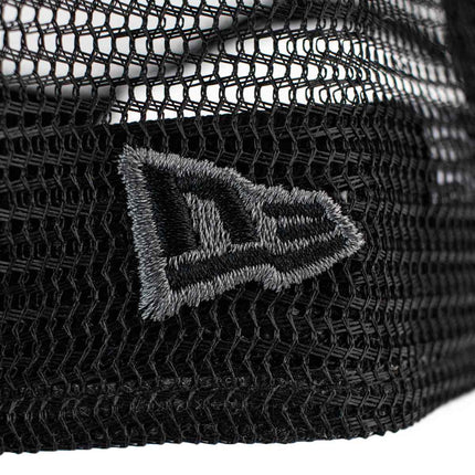 New Era Los Angeles Dodgers MLB Black on Black Team Logo A-Frame Trucker Cap 12523912 - schwarz-grau
