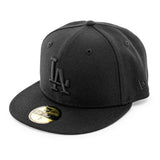 New Era Los Angeles Dodgers MLB 59Fifty Basic Fitted Cap 60471454 - schwarz-schwarz