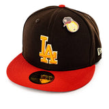 New Era Los Angeles Dodgers MLB The Elements 59Fifty 16756 Cap 60417939 - braun-neon rot