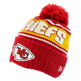 New Era Kansas City Chiefs NFL Sideline Sportknit OTC Beanie Winter Mütze 60549517 - rot-gelb-weiss