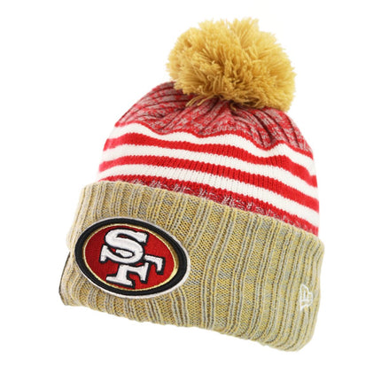 New Era San Francisco 49ers NFL Sideline Sportknit CW Beanie Winter Mütze 60407667 - rot-beige
