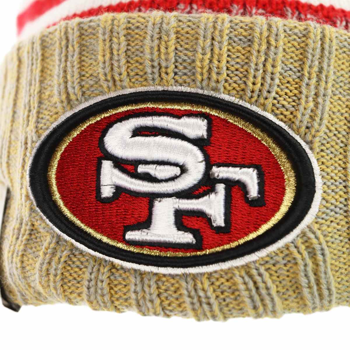 New Era San Francisco 49ers NFL Sideline Sportknit CW Beanie Winter Mütze 60407667 - rot-beige