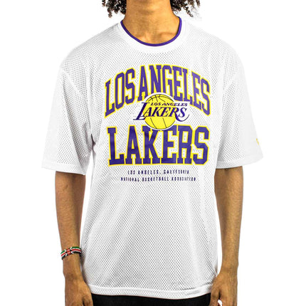New Era Los Angeles Lakers NBA Patch Oversize Mesh T-Shirt 60565037-