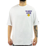 New Era Los Angeles Lakers NBA Script OS T-Shirt 60435517 - weiss