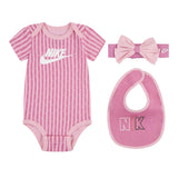 Nike 3pcs Girls Bodysuit Set NN1101-ACG - pink