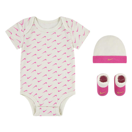 Nike Swoosh Essentials Hat Bodysuit Bootie 3 Teile Set NN0894-E12-