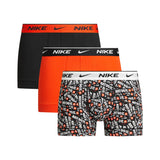 Nike Trunk Boxershort 3er Pack PKE1008-GOV - schwarz-orange-weiss