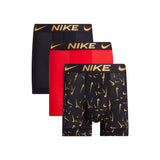 Nike Boxer Short Brief 3er Pack PKE1157-GGN - schwarz-gold-rot