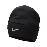 Nike Dri-Fit Peak Beanie ohne Bündchen Winter Mütze FJ6292-010 - schwarz-silber