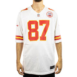 Nike Kansas City Chiefs Travis Kelce #87 NFL Road Game Player Jersey Trikot 67NM-KCGR-7GF-2PB - weiss-rot