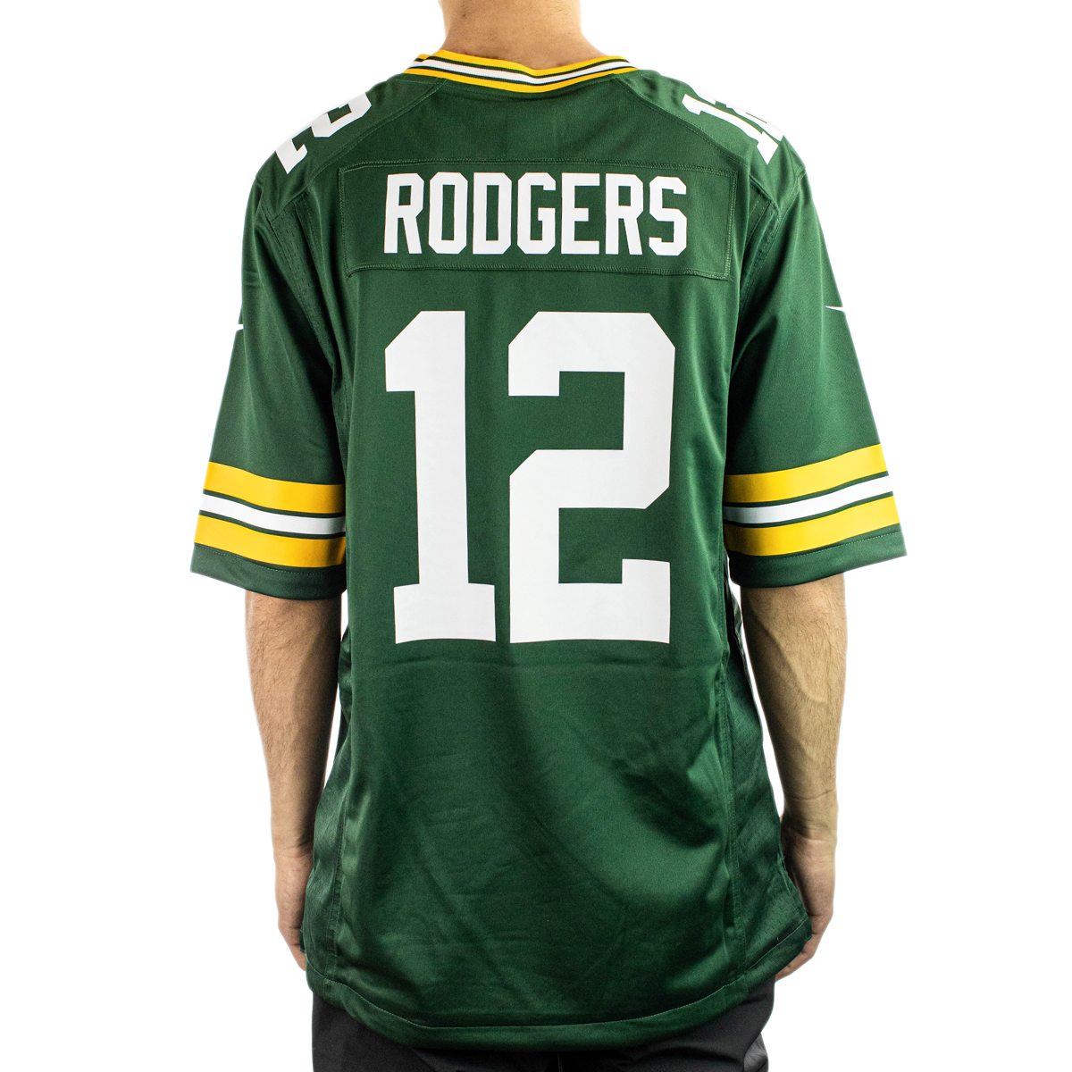 Nike Green Bay Packers NFL Aaron Rodgers #12 Game Team Colour Jersey Trikot 67NM-GPGH-7TF-2NA-