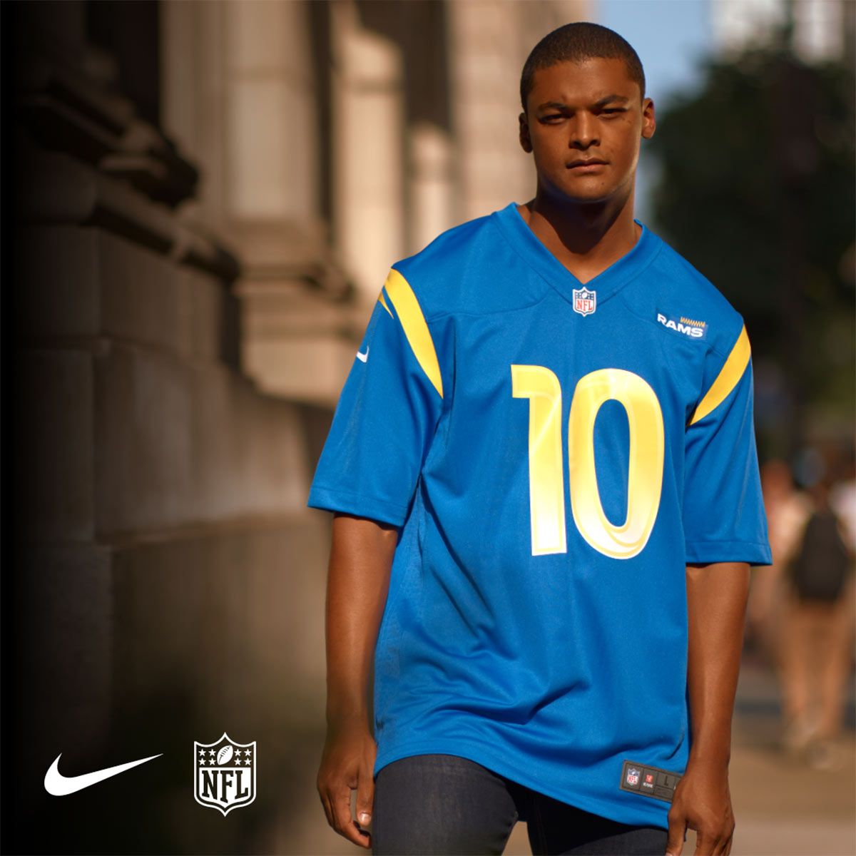 Nike Los Angeles Rams NFL Cooper Kupp #10 Home Game Player Jersey Trikot 67NM-LRGH-95F-2NL - blau-gelb