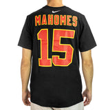 Nike Kansas City Chiefs #15 Patrick Mahomes NFL Name and Number T-Shirt N199-00A-7GF-0Y0-