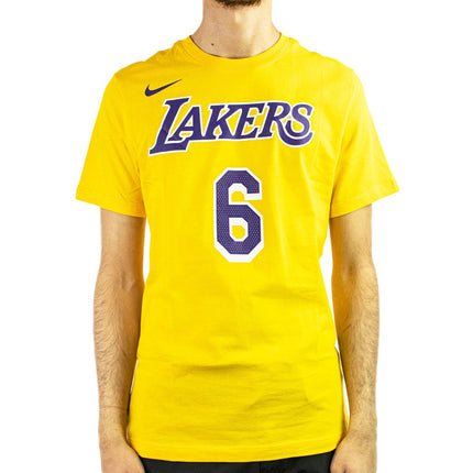 Nike Los Angeles Lakers NBA Lebron James #6 Essential Name and Number T-Shirt DR6380-728-