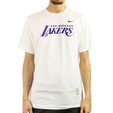 Nike Los Angeles Lakers NBA Essential Backprint T-Shirt FB9831-121 - weiss-lila-gelb