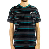 Nike Club Stripe T-Shirt FD1358-010 - schwarz-grau-türkis