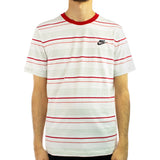 Nike Club Stripe T-Shirt FD1358-100 - weiss-rot