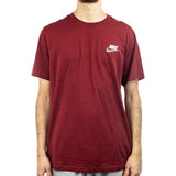 Nike NSW Club+ LBR T-Shirt FD1257-677 - dunkelrot