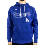 Nike Los Angeles Dodgers MLB Knockout Script Full Zip Fleece Hoodie 01NC-155N-LD-F9S - blau-weiss