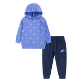 Nike Club Seasonal All Over Print Set Anzug 66J802-BGZ - hellblau-dunkelblau