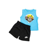 Nike Muscle Short Set 66K897-023 - hellblau-schwarz