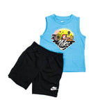 Nike Muscle Short Set 86K897-023 - hellblau-schwarz