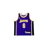 Nike Los Angeles Lakers NBA Lebron James Statement Replica Jersey Trikot EY2T1B2EP - lila-gelb-schwarz